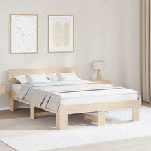 Bedframe met hoofdeinde Bruin 160 x 200 cm Massief grenenhout