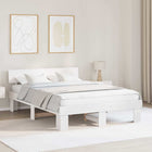 Bedframe 160x200 cm massief grenenhout wit