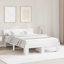 Bedframe met hoofdeinde Wit 160 x 200 cm Grenenhout