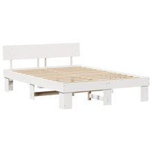 Bedframe met hoofdeinde Wit 160 x 200 cm Grenenhout