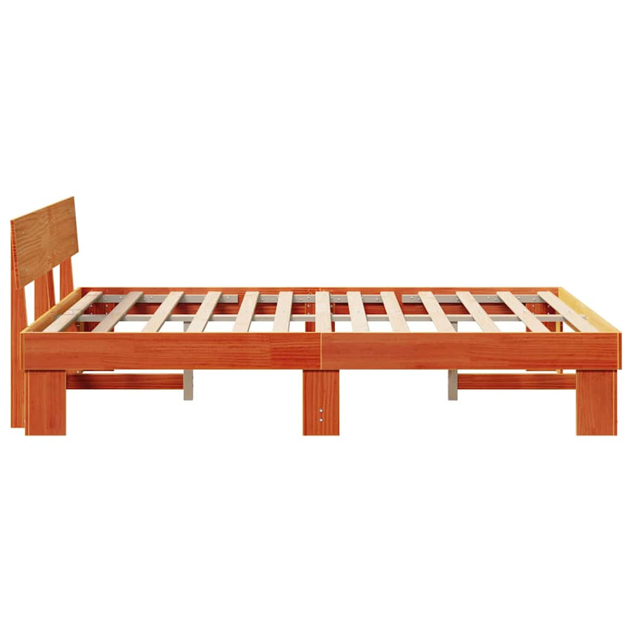 Bedframe Wasbruin 150 x 200 cm Massief grenenhout
