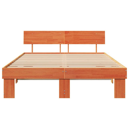 Bedframe Wasbruin 140 x 200 cm Massief grenenhout