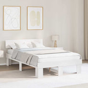 Bedframe 140x190 cm massief grenenhout wit