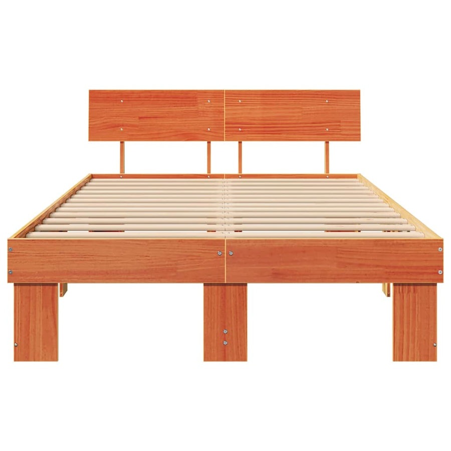 Bedframe Wasbruin 120 x 190 cm Massief grenenhout