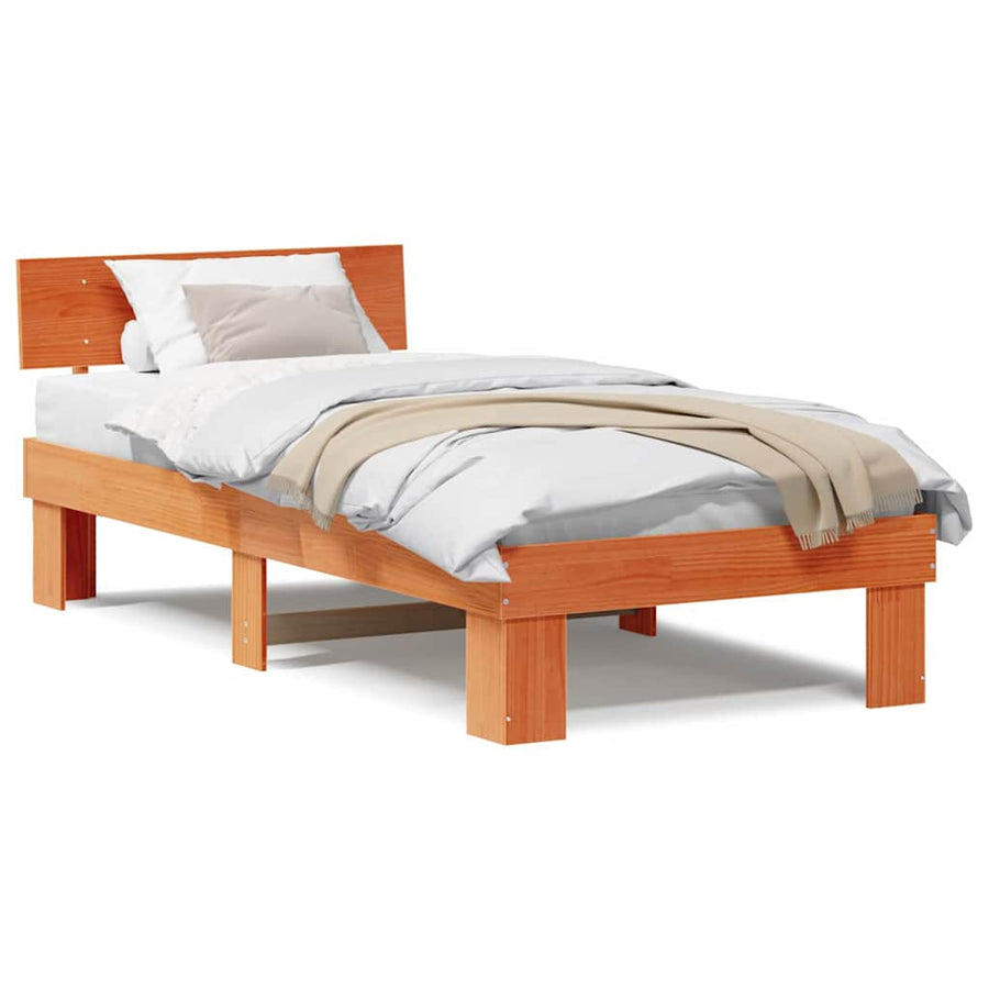 Bedframe Wasbruin 100 x 200 cm Massief grenenhout