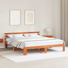 Bedframe Wasbruin 200 x 200 cm Massief grenenhout