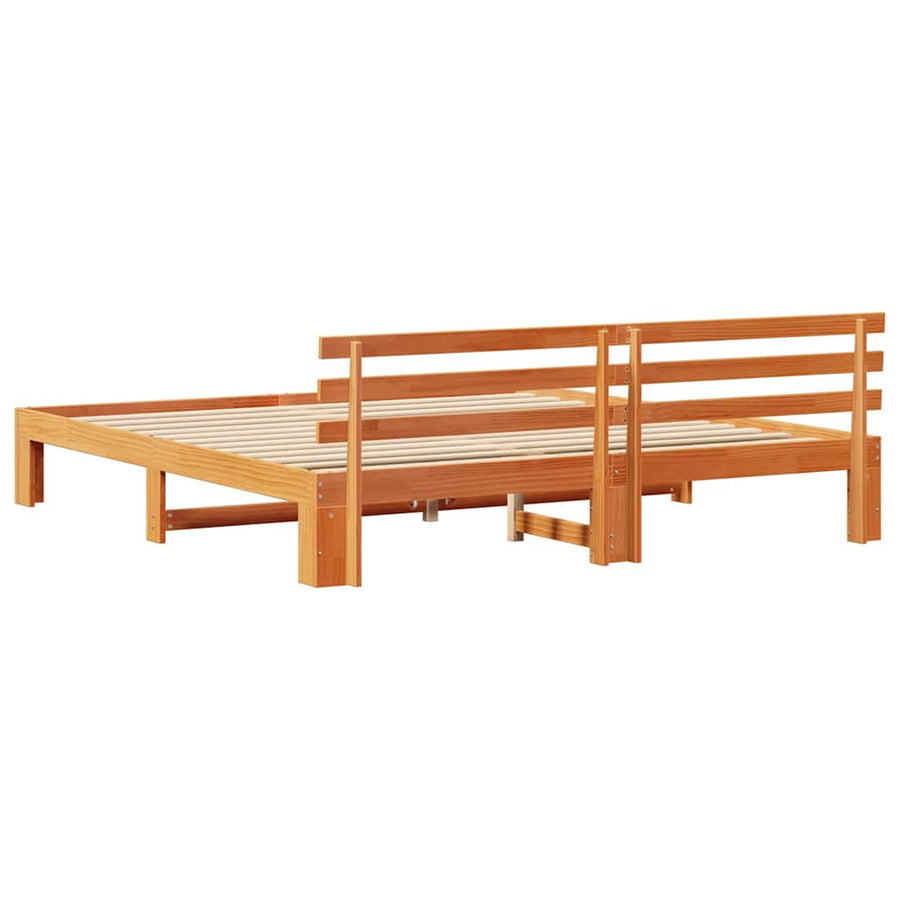 Bedframe Wasbruin 200 x 200 cm Massief grenenhout