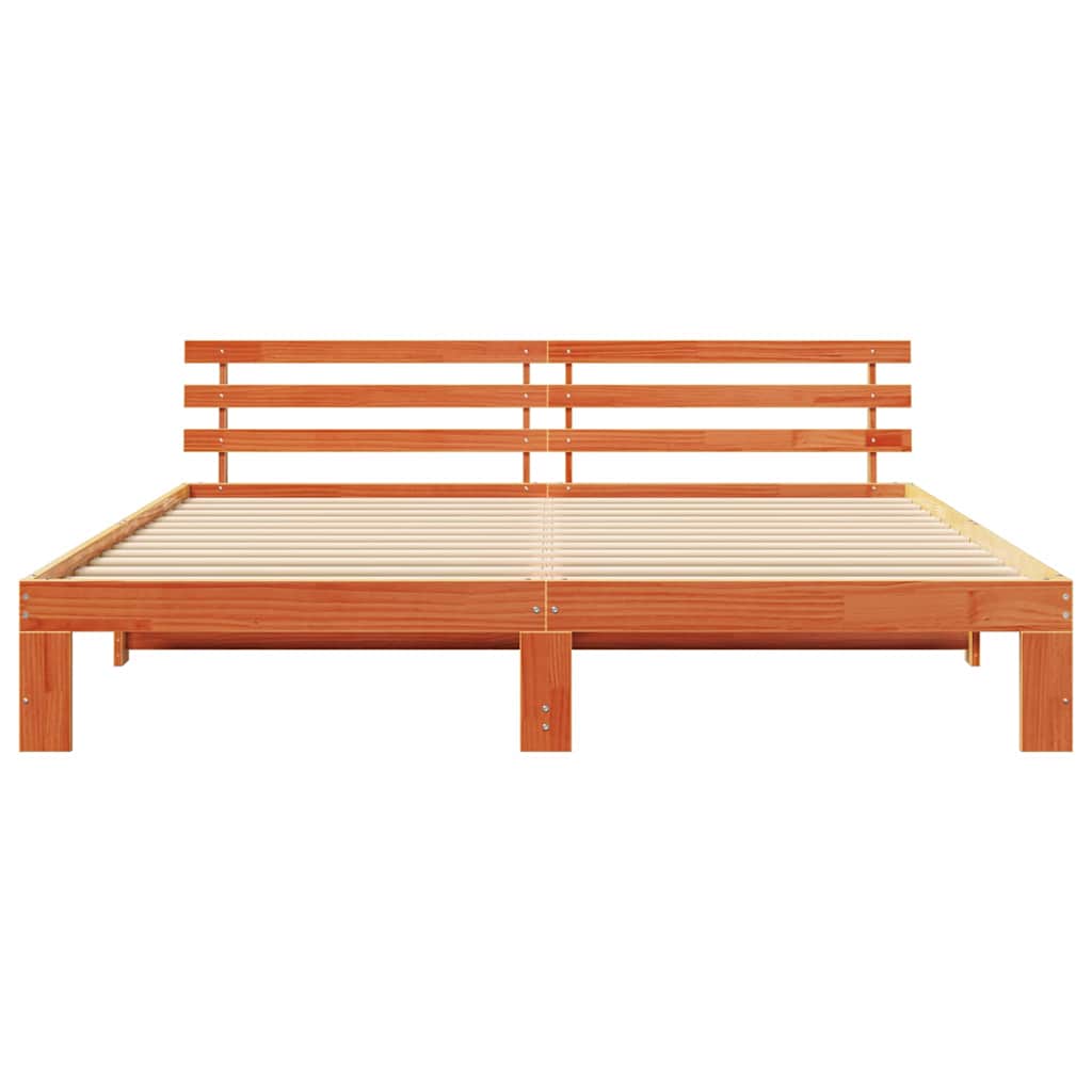 Bedframe Wasbruin 200 x 200 cm Massief grenenhout