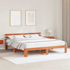 Bed Frame Laundry Brown 180 x 200 cm Solid Pinewood