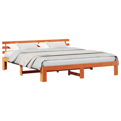 Bedframe Wasbruin 180 x 200 cm Massief grenenhout