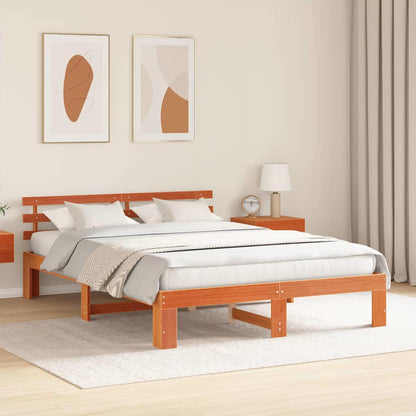 Bedframe Wasbruin 160 x 200 cm Massief grenenhout