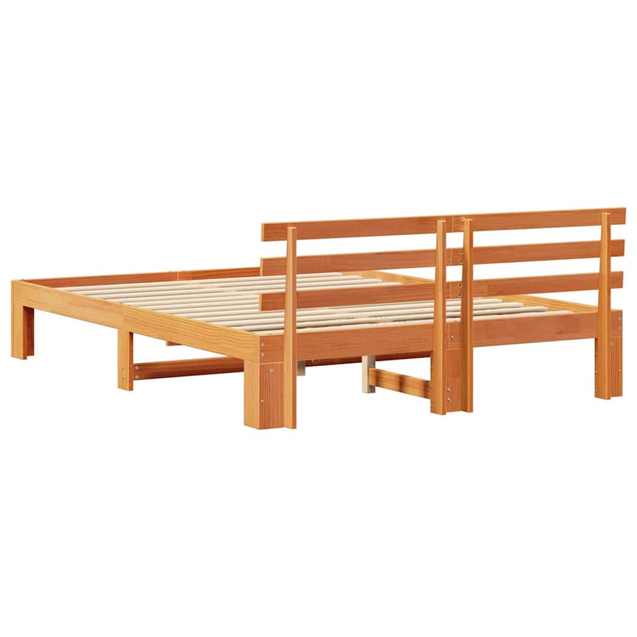 Bedframe Wasbruin 150 x 200 cm Massief grenenhout