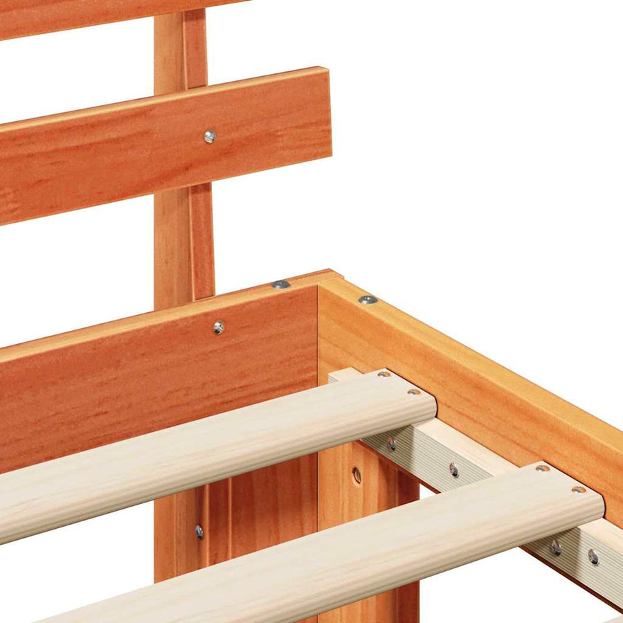 Bedframe Wasbruin 120 x 190 cm Massief grenenhout
