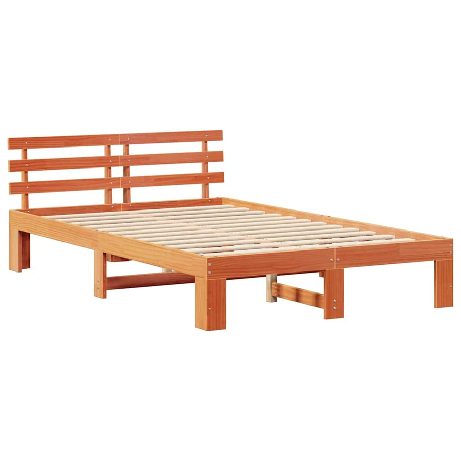 Bedframe Wasbruin 120 x 190 cm Massief grenenhout