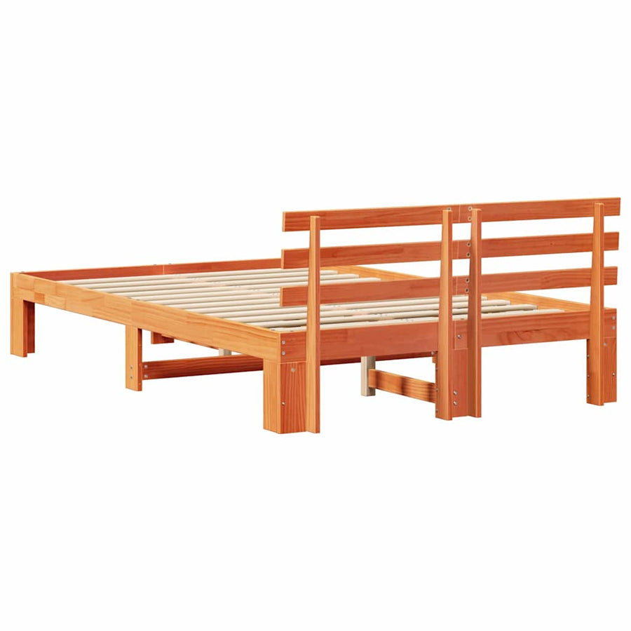 Bedframe Wasbruin 120 x 190 cm Massief grenenhout