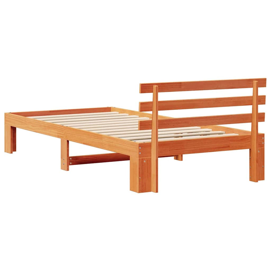 Bedframe Wasbruin 100 x 200 cm Massief grenenhout