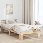 Bedframe massief grenenhout naturel 75x190 cm