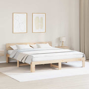 Bedframe massief grenenhout naturel 200x200 cm