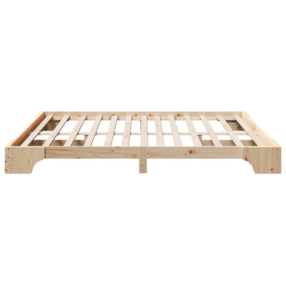 Bedframe Naturel 200 x 200 cm Massief grenenhout