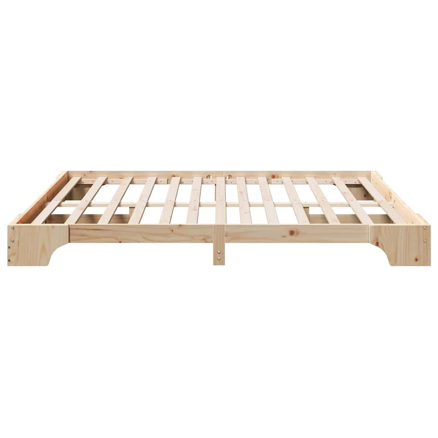 Bedframe Naturel 200 x 200 cm Massief grenenhout