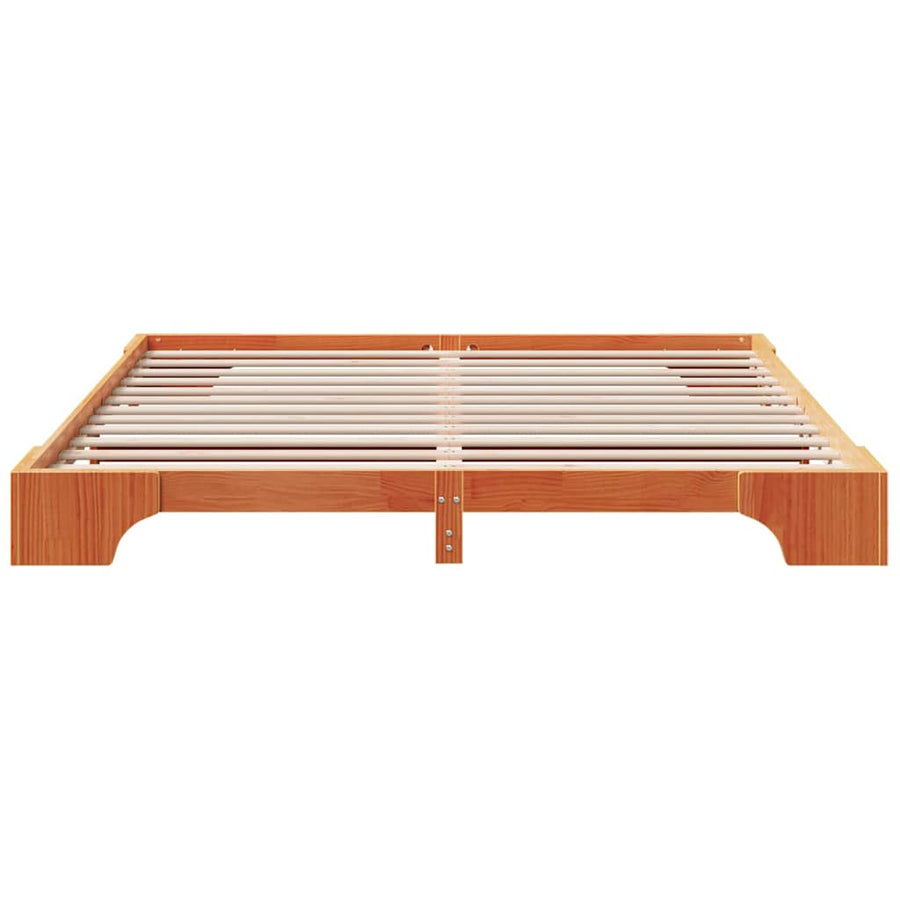 Bedframe Wasbruin 200 x 200 cm Massief grenenhout