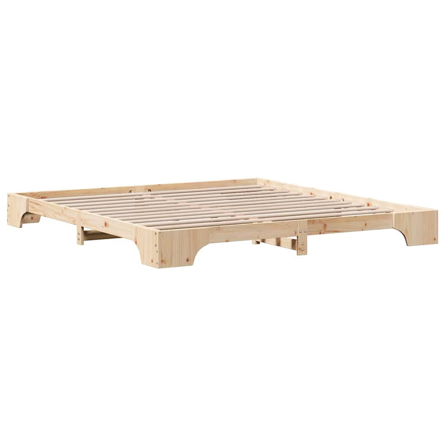 Bedframe Naturel 180 x 200 cm Massief grenenhout