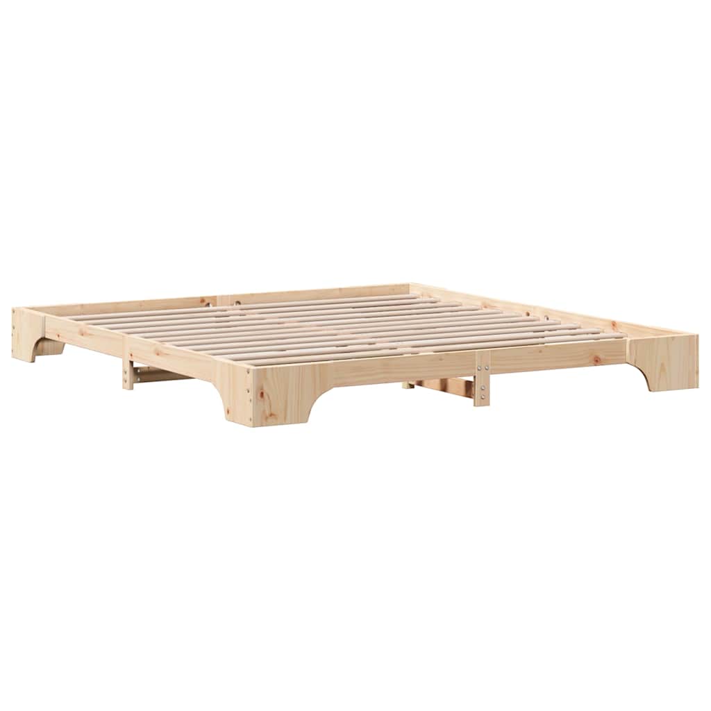 Bedframe Naturel 180 x 200 cm Massief grenenhout