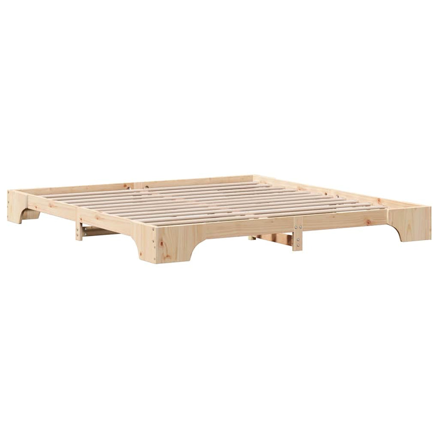 Bedframe Naturel 180 x 200 cm Massief grenenhout