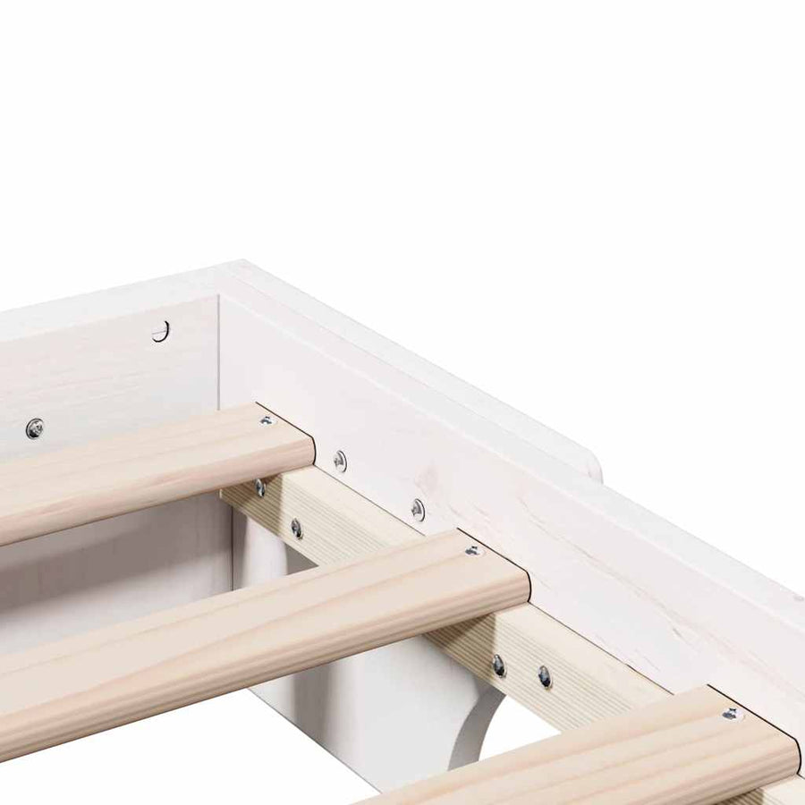 Bedframe Wit 180 x 200 cm Massief grenenhout