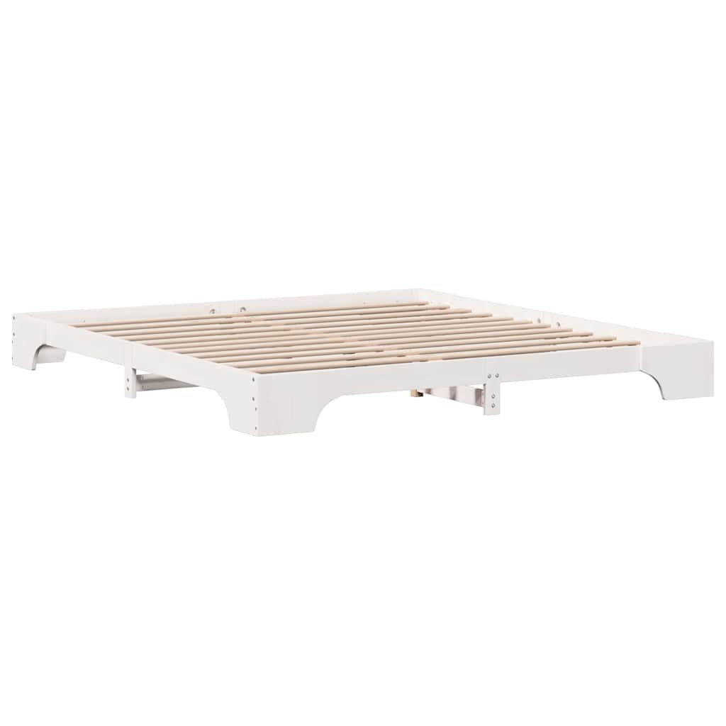 Bedframe Wit 180 x 200 cm Massief grenenhout