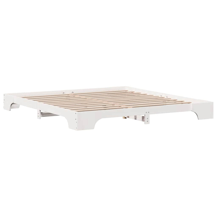 Bedframe Wit 180 x 200 cm Massief grenenhout