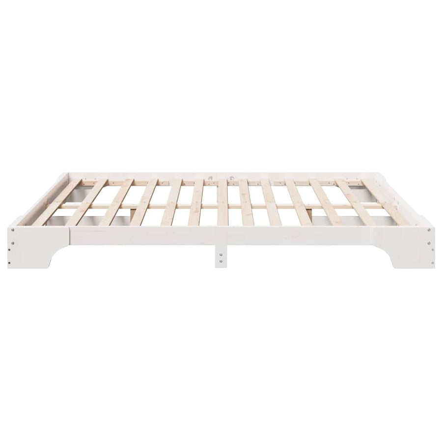 Bedframe Wit 180 x 200 cm Massief grenenhout