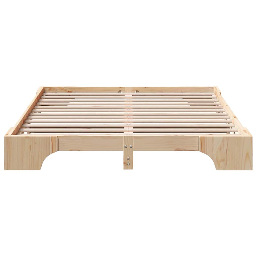 Bedframe Naturel 160 x 200 cm Massief grenenhout