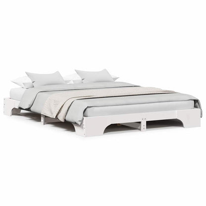 Wit Bedframe 160x200 cm van Massief Grenenhout
