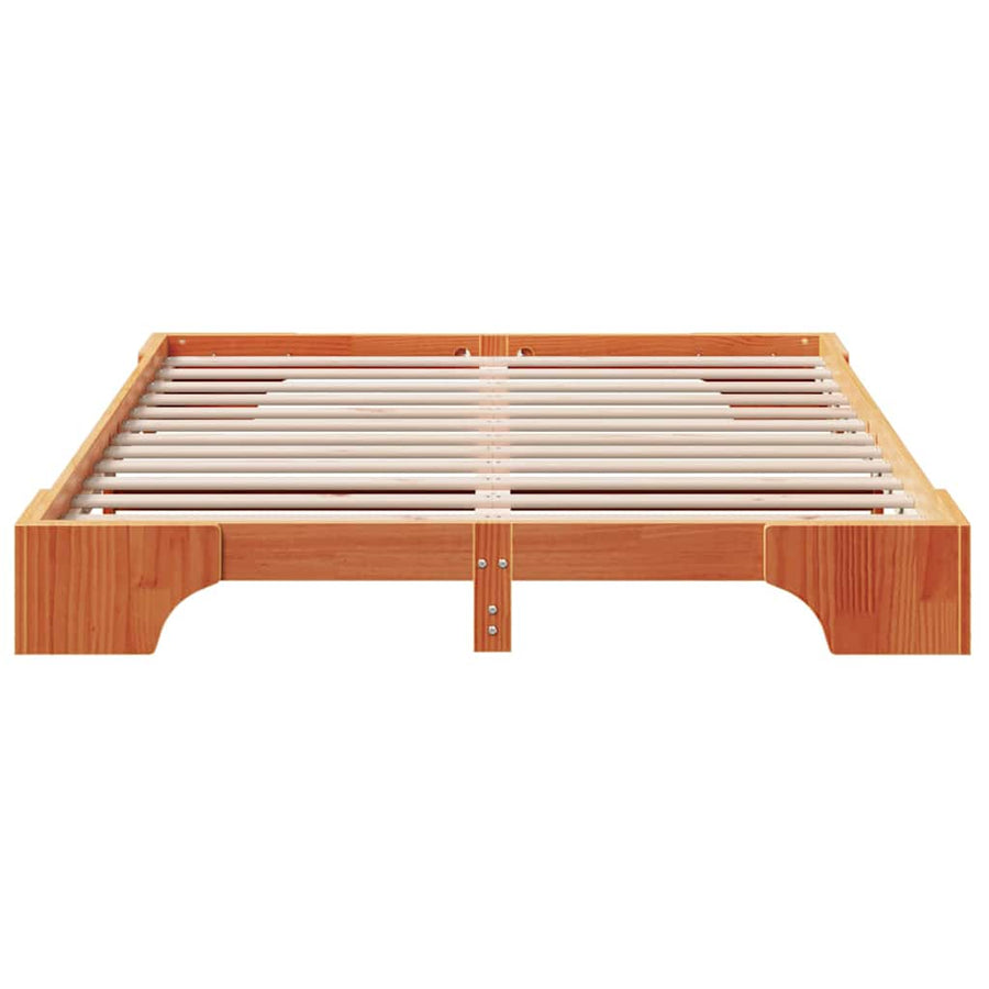 Bedframe Wasbruin 160 x 200 cm Massief grenenhout