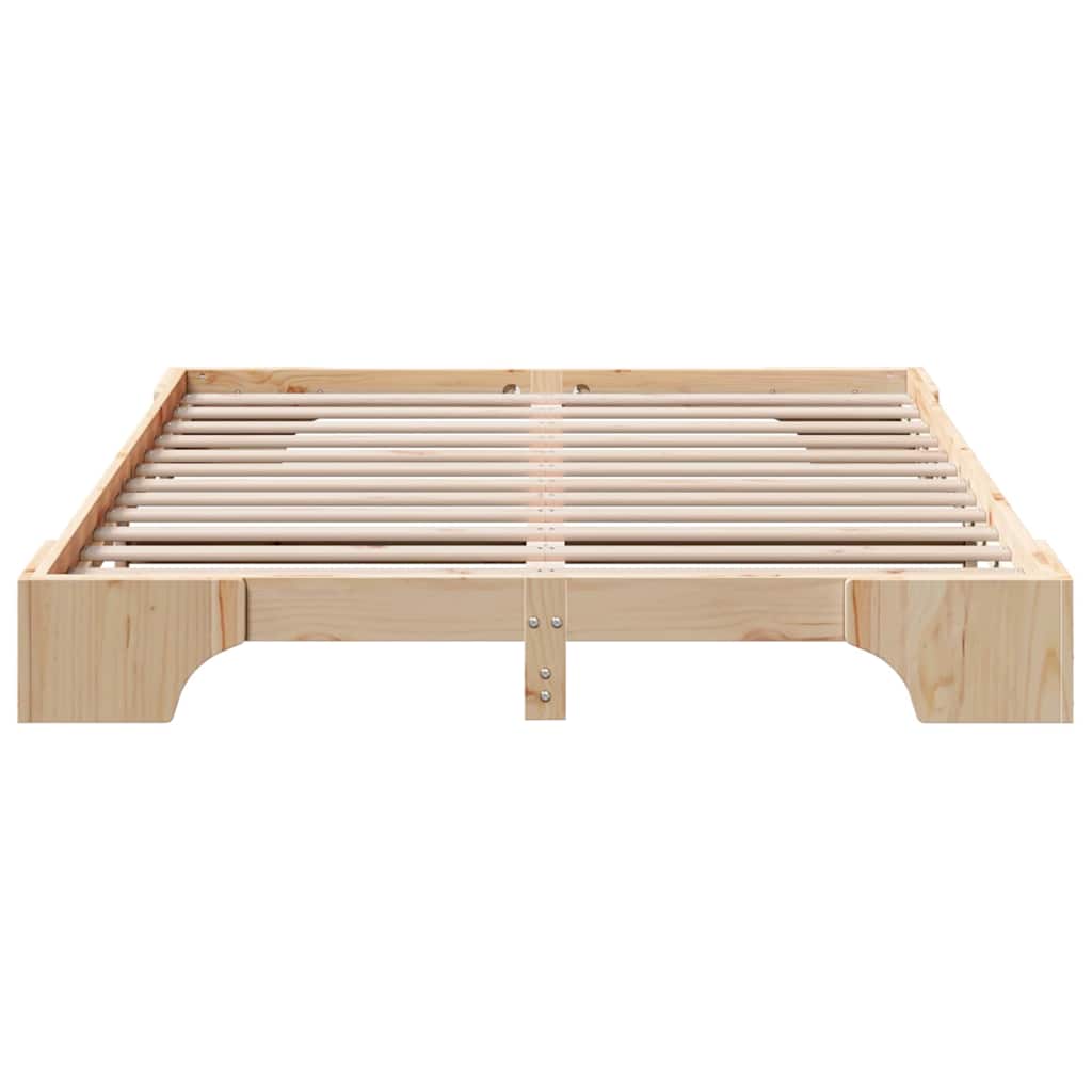 Bedframe Naturel 150 x 200 cm Massief grenenhout