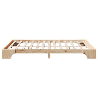 Bedframe Naturel 150 x 200 cm Massief grenenhout
