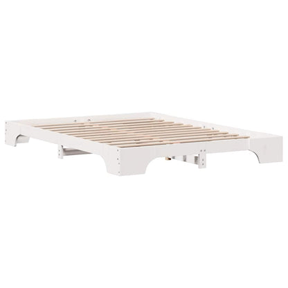 Bedframe Wit 150x200 cm Massief Grenenhout