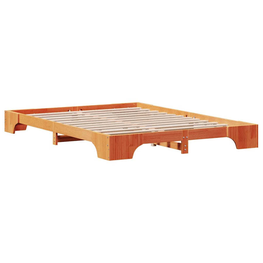 Bedframe Wasbruin 150 x 200 cm Massief grenenhout