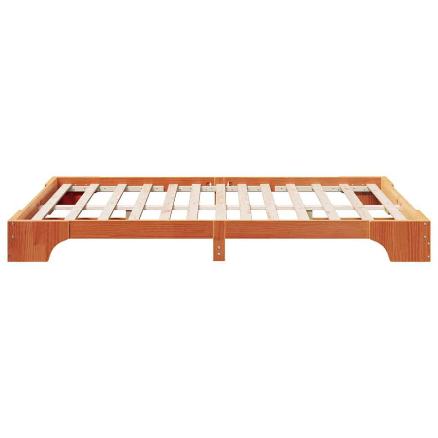 Bedframe Wasbruin 150 x 200 cm Massief grenenhout