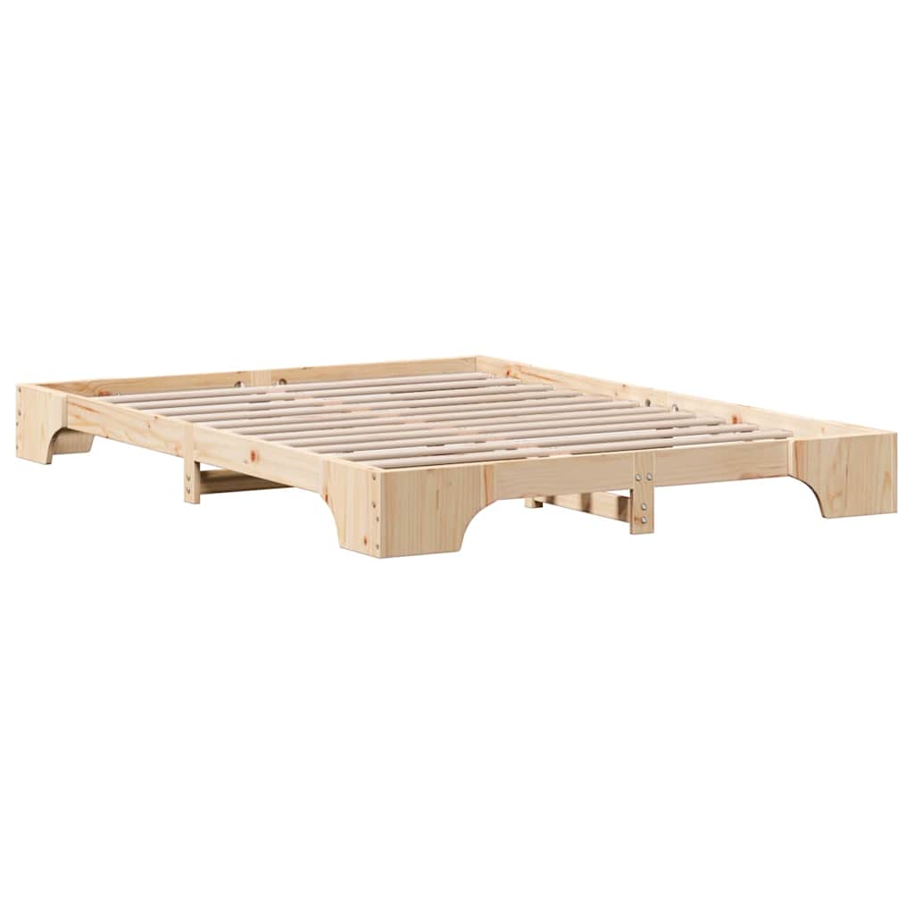 Bedframe Naturel 140 x 200 cm Massief grenenhout