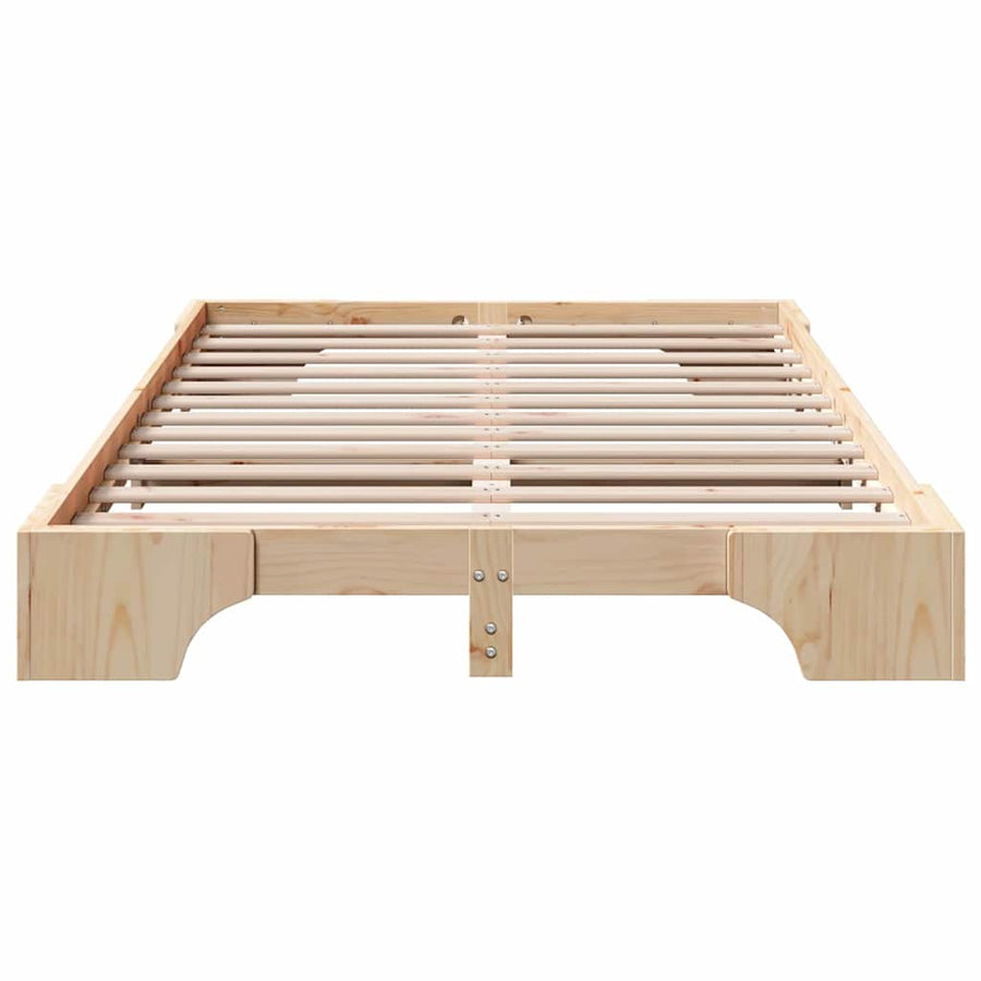 Bedframe Naturel 120 x 200 cm Massief grenenhout