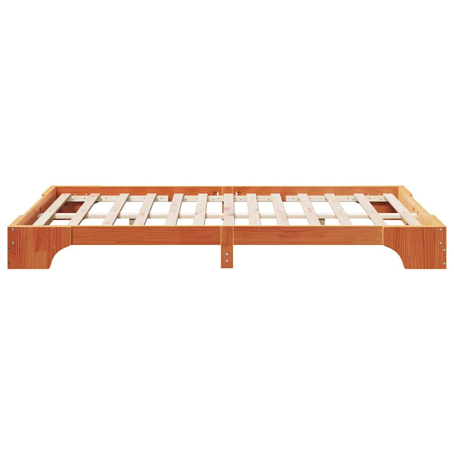 Bedframe Wasbruin 120 x 200 cm Massief grenenhout