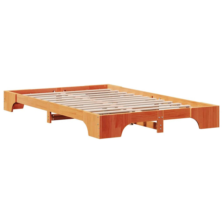 Bedframe Wasbruin 140 x 190 cm Massief grenenhout