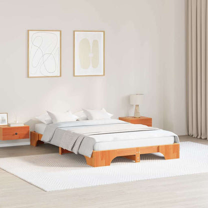 Bedframe Wasbruin 120 x 190 cm Massief grenenhout