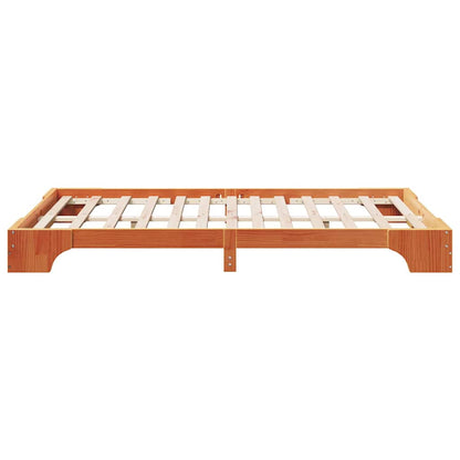 Bedframe Wasbruin 120 x 190 cm Massief grenenhout
