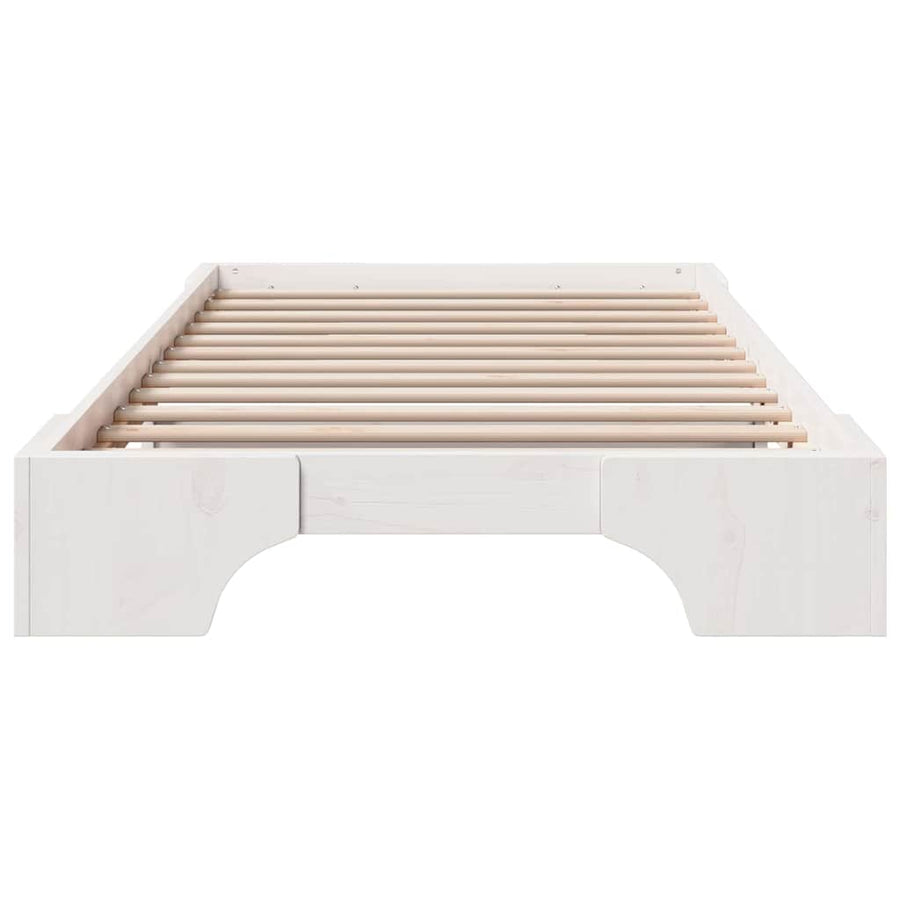 Bedframe Wit 100 x 200 cm Massief grenenhout