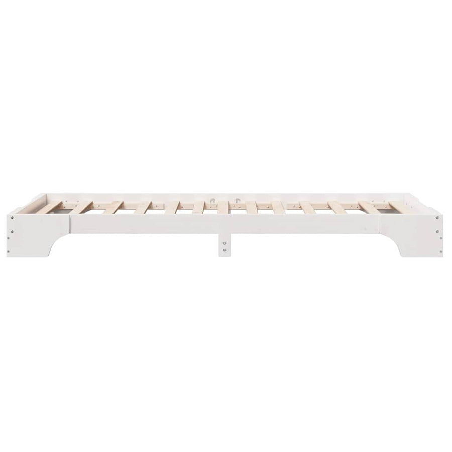 Bedframe Wit 100 x 200 cm Massief grenenhout