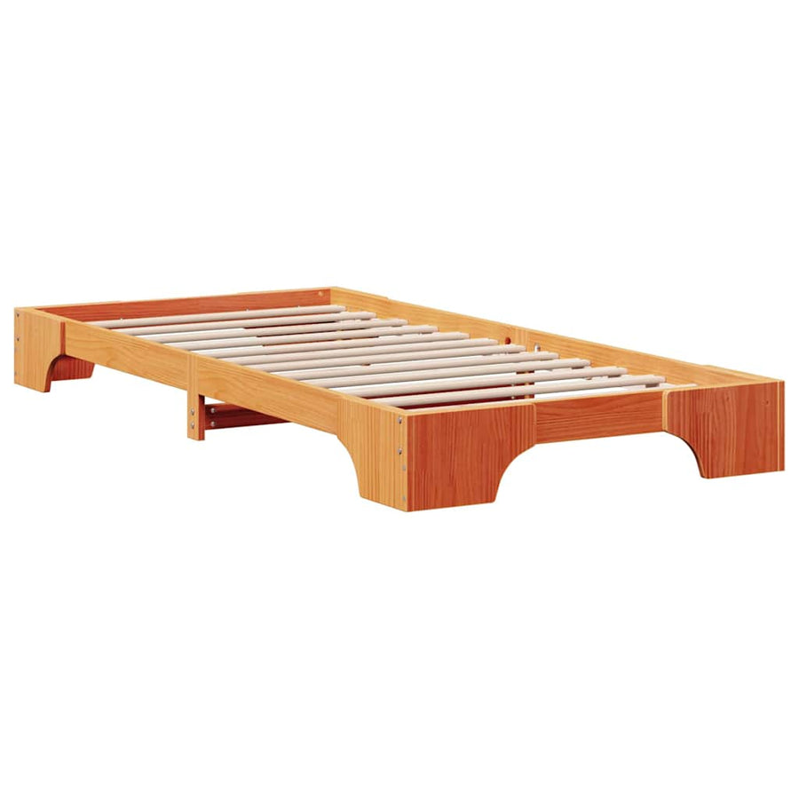 Bedframe Wasbruin 90 x 200 cm Massief grenenhout