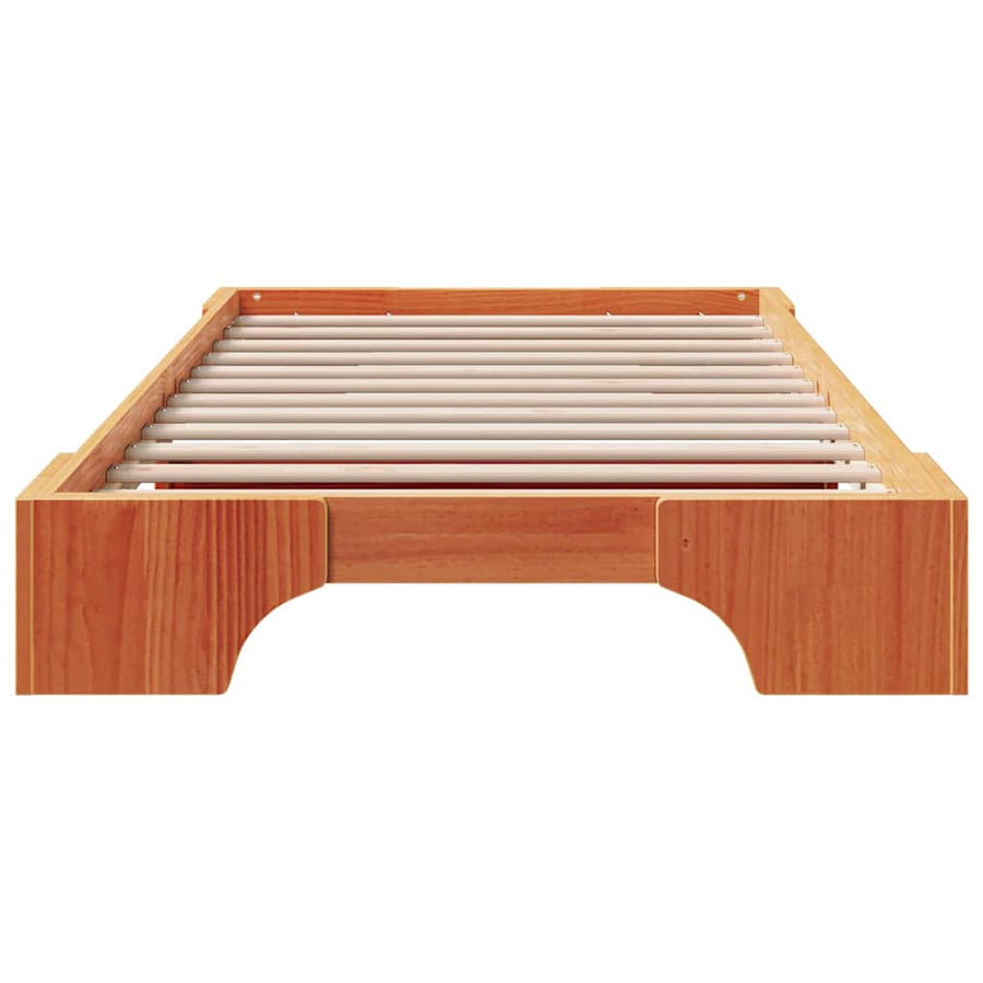 Bedframe Wasbruin 90 x 200 cm Massief grenenhout